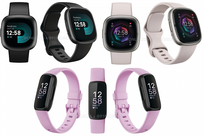 Новая линейка умных браслетов и часов Fitbit: надёжный источник показал Fitbit Sense 2, Inspire 3 и Versa 4