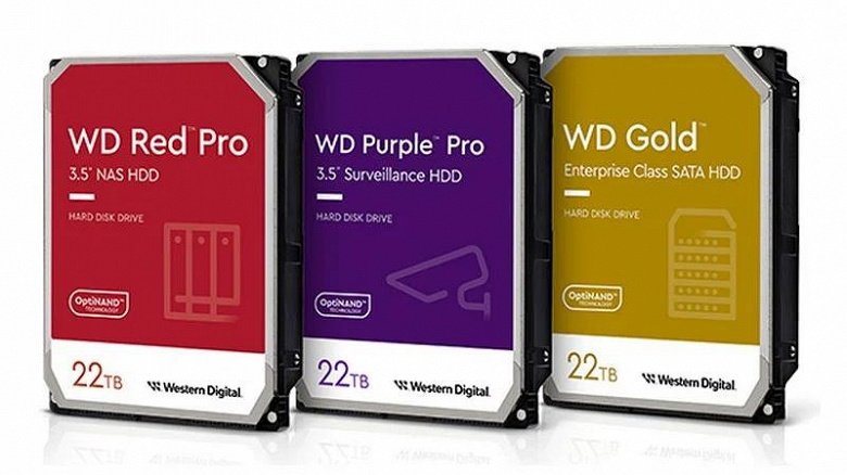 Жёсткий диск WD Red Pro объёмом 22 ТБ поступил в продажу